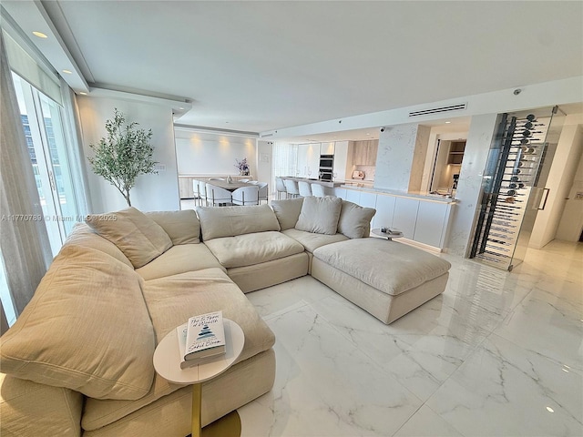 19707 Turnberry Way Unit 6E, Aventura, FL 33180 - living room featuring marble finish floor