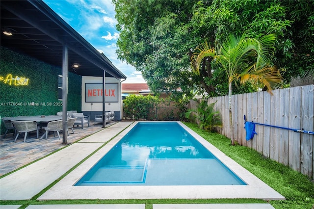 1114 SW 11th Ave, Miami, FL 33129 - view of pool with a fenced backyard and a patio
