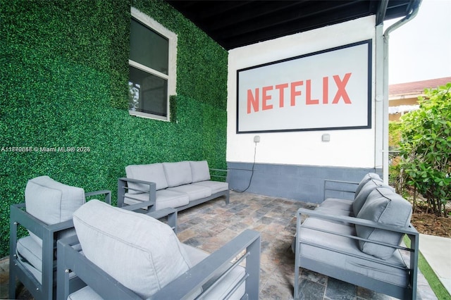 view of patio with an outdoor hangout area
