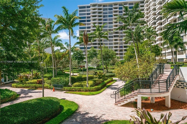view of property's community with stairs