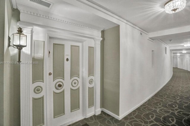 5255 Collins Ave Unit 5D, Miami Beach, FL 33140 - hall featuring visible vents and baseboards