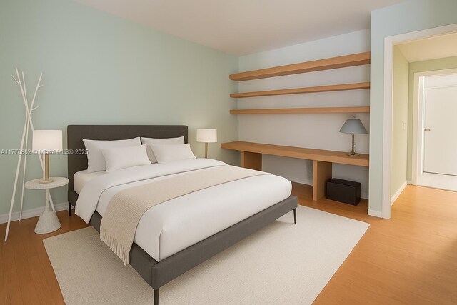 5255 Collins Ave Unit 5D, Miami Beach, FL 33140 - bedroom featuring wood finished floors and baseboards
