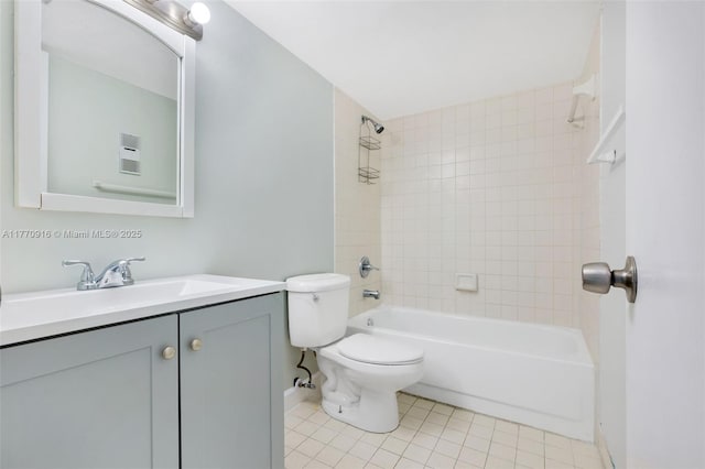 1111 Adams Ave Unit 1111B, Homestead, FL 33034 - full bath with toilet, tile patterned flooring, vanity, and shower / bathtub combination