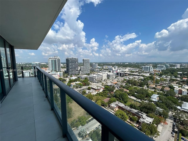 balcony with a view of city