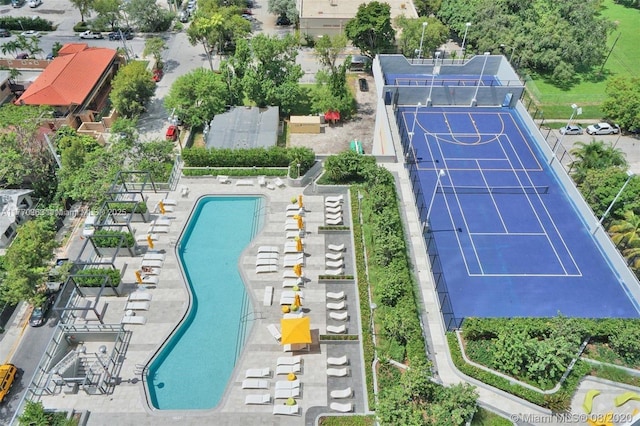 birds eye view of property
