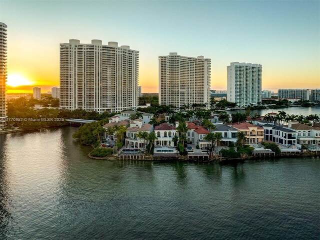 3918 Island Estates Dr, Aventura, FL 33160 - view of water feature with a city view