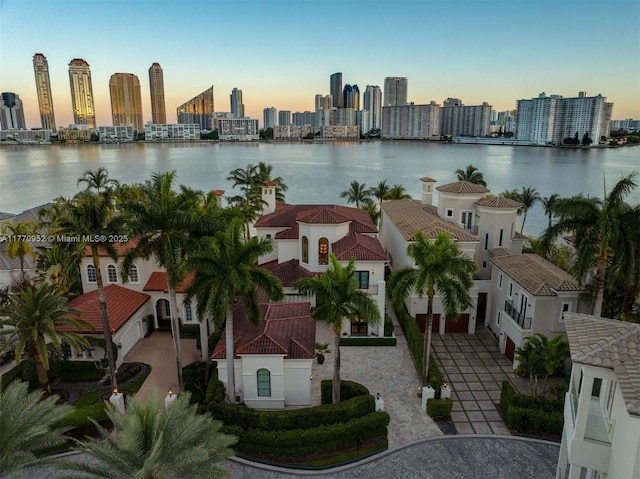 3918 Island Estates Dr, Aventura, FL 33160 - water view featuring a view of city