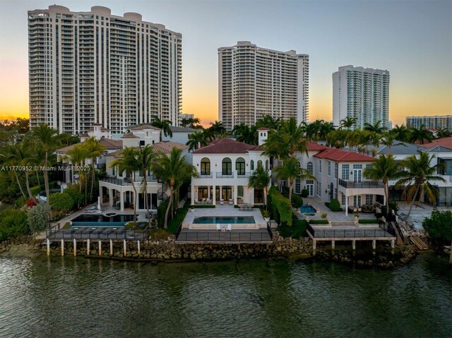 3918 Island Estates Dr, Aventura, FL 33160 - exterior space featuring a water view