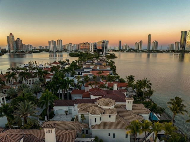 3918 Island Estates Dr, Aventura, FL 33160 - property view of water with a view of city