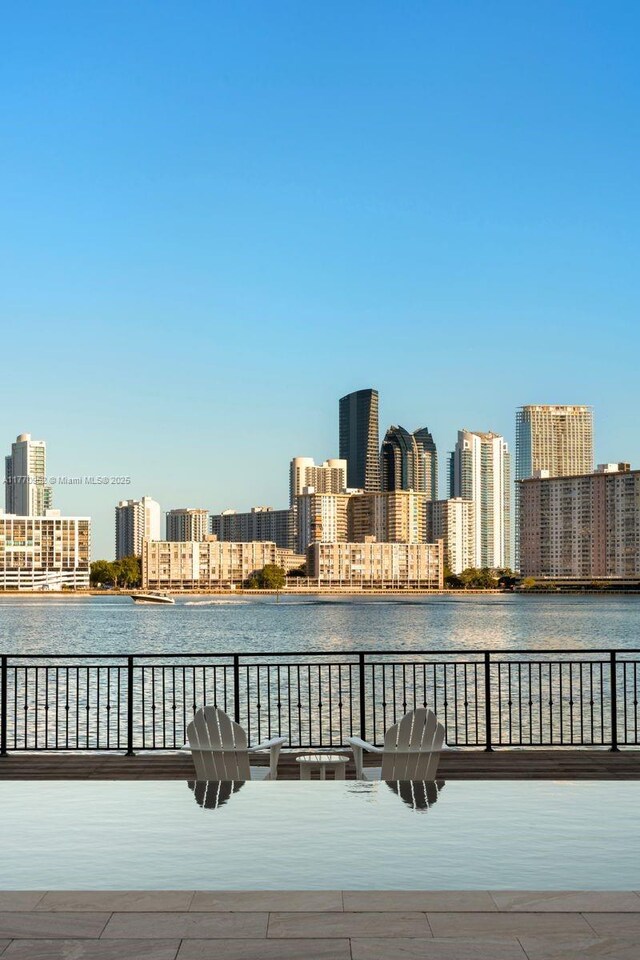 3918 Island Estates Dr, Aventura, FL 33160 - exterior space featuring a view of city and a water view