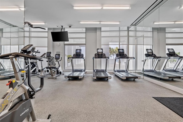 view of gym