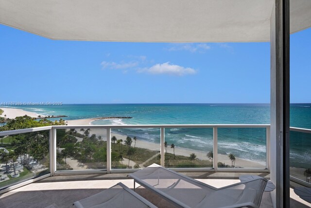 10225 Collins Ave Unit 901, Bal Harbour, FL 33154 - balcony with a beach view and a water view