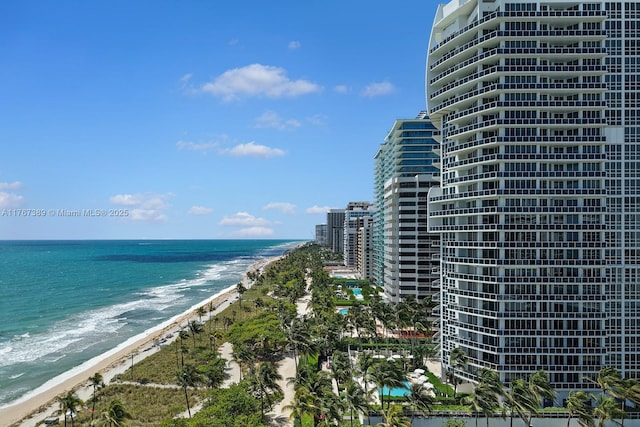 property view of water with a view of the beach