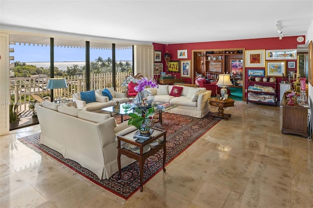 1 Grove Isle Dr Unit A409, Miami, FL 33133 - living area featuring rail lighting