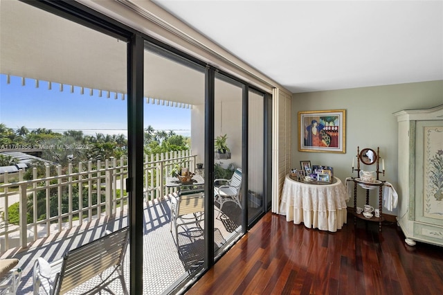 1 Grove Isle Dr Unit A409, Miami, FL 33133 - doorway with hardwood / wood-style floors