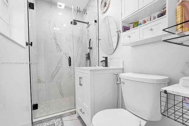 8480 Caribbean Blvd, Cutler Bay, FL 33157 - bathroom with visible vents, toilet, vanity, and a marble finish shower