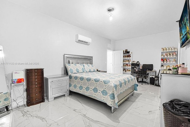8480 Caribbean Blvd, Cutler Bay, FL 33157 - bedroom with marble finish floor and an AC wall unit