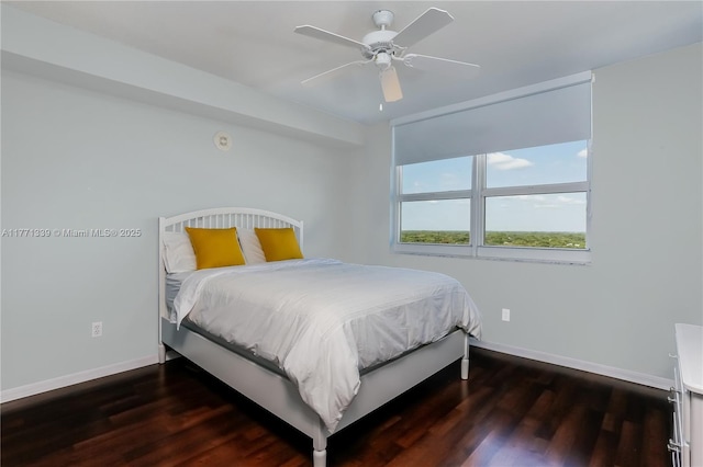 2665 SW 37th Ave Unit 1404, Miami, FL 33133 - bedroom with wood finished floors and a ceiling fan