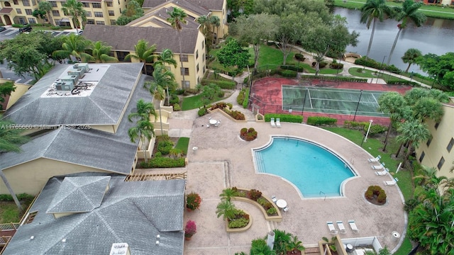 2307 N Congress Ave Unit 28, Boynton Beach, FL 33426 - bird's eye view of a pool