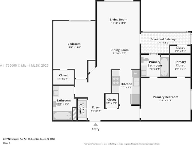 2307 N Congress Ave Unit 28, Boynton Beach, FL 33426 - floor plan / room layout