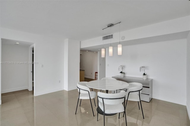 20515 E Country Club Dr Unit 1641, Aventura, FL 33180 - dining space with baseboards, visible vents, and light tile patterned flooring