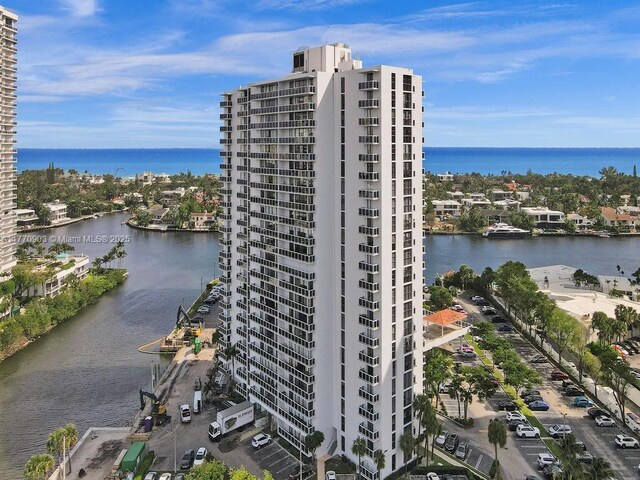 20515 E Country Club Dr Unit 1641, Aventura, FL 33180 - view of building exterior with a water view and a city view