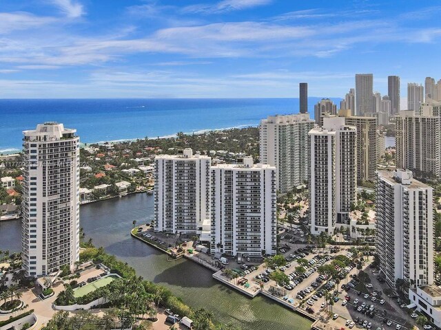 20515 E Country Club Dr Unit 1641, Aventura, FL 33180 - aerial view featuring a water view and a view of city