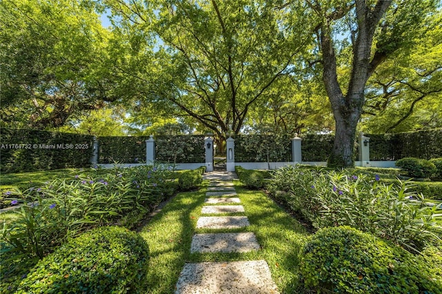 3916 Granada Blvd, Coral Gables, FL 33134 - surrounding community featuring a gate and a fenced front yard