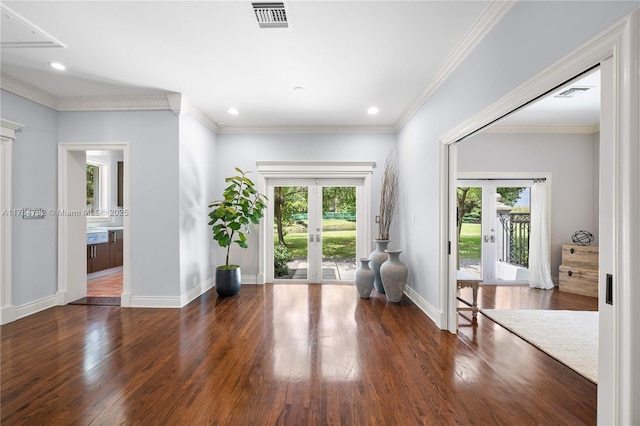 3916 Granada Blvd, Coral Gables, FL 33134 - interior space with french doors, wood finished floors, baseboards, and a wealth of natural light