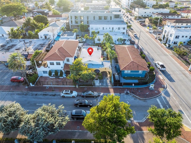aerial view with a residential view