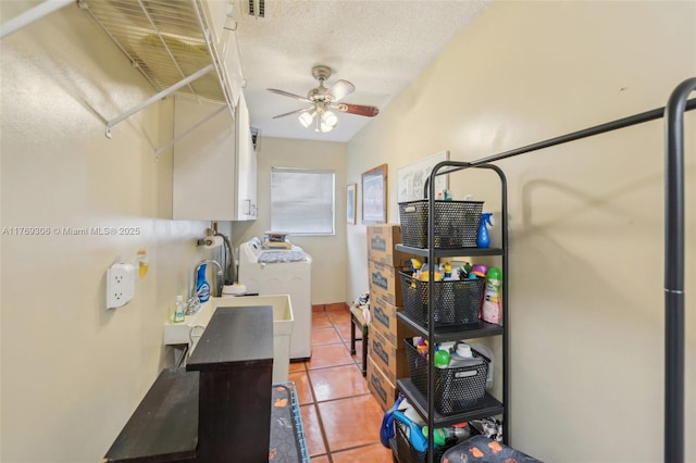 19460 NW 8th St, Pembroke Pines, FL 33029 - laundry area with ceiling fan and tile patterned flooring