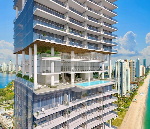 18501 Collins Ave Unit 1804, Sunny Isles Beach, FL 33160 - view of apartment building / complex featuring a view of city and a water view