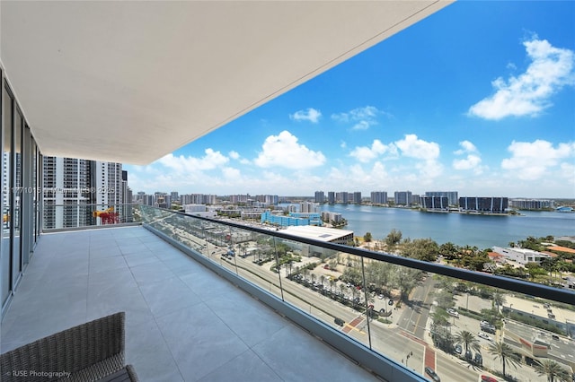 18501 Collins Ave Unit 1804, Sunny Isles Beach, FL 33160 - balcony featuring a city view and a water view