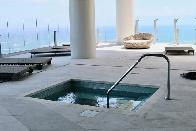 18501 Collins Ave Unit 1804, Sunny Isles Beach, FL 33160 - view of pool with a swimming pool and a hot tub