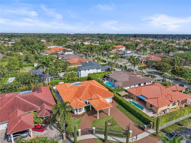 aerial perspective of suburban area