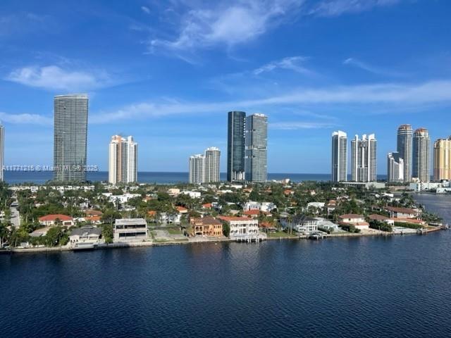 19101 NE Mystic Pointe Dr Unit 1601, Aventura, FL 33180 - city view featuring a nearby body of water