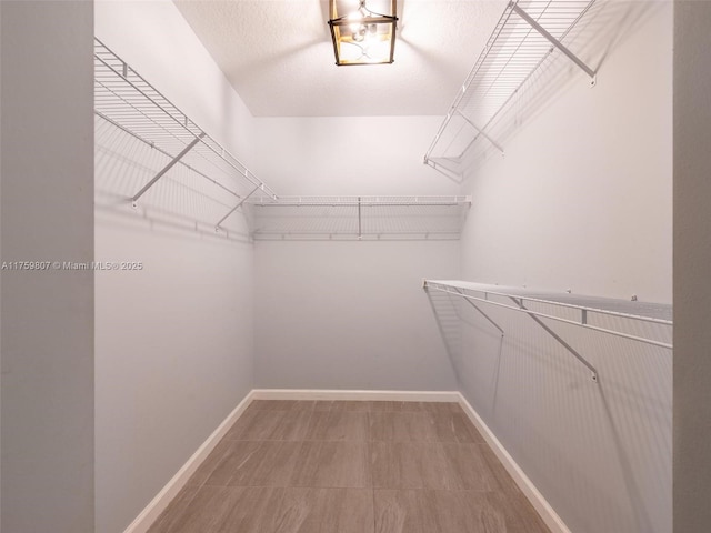 view of walk in closet