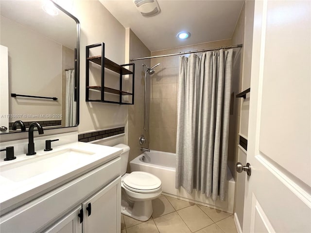 2907 Tortola Way, Cooper City, FL 33024 - full bath with tile patterned flooring, vanity, toilet, shower / tub combo, and recessed lighting