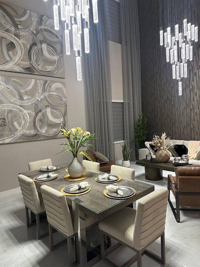 8868 NW 161st Ter, Miami Lakes, FL 33018 - dining area with wallpapered walls