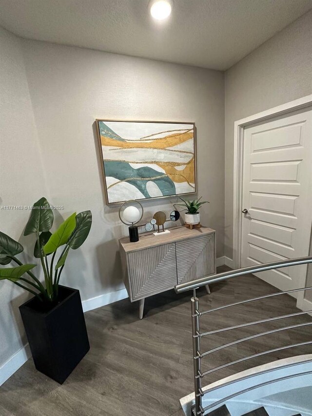 8868 NW 161st Ter, Miami Lakes, FL 33018 - staircase with wood finished floors and recessed lighting