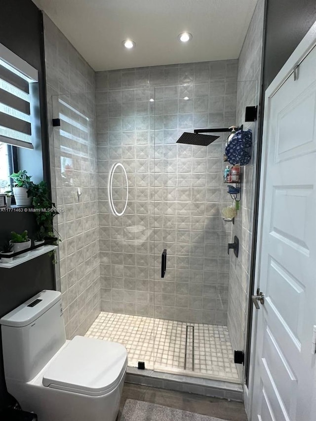 8868 NW 161st Ter, Miami Lakes, FL 33018 - full bath featuring a shower stall and recessed lighting