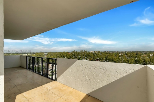 balcony with a view of city