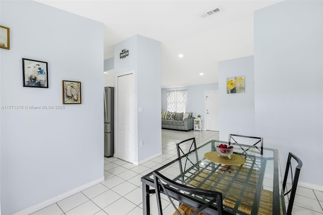 15317 SW 179th Ter, Miami, FL 33187 - dining room with light tile patterned floors, recessed lighting, baseboards, and visible vents