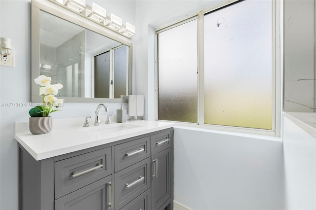 15317 SW 179th Ter, Miami, FL 33187 - bathroom with a shower with door and vanity