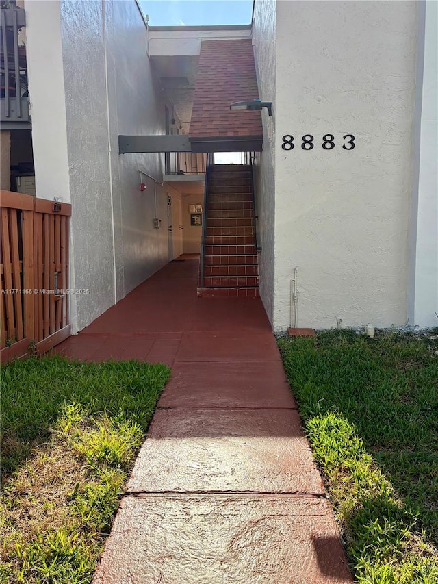 8883 Fontainebleau Blvd Unit 202, Miami, FL 33172 - entrance to property featuring stucco siding