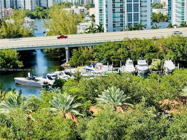3600 Mystic Pointe Dr Unit 1210, Aventura, FL 33180 - drone / aerial view of a nearby body of water and a notable bridge
