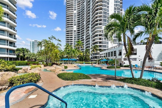 3600 Mystic Pointe Dr Unit 1210, Aventura, FL 33180 - community pool with a community hot tub