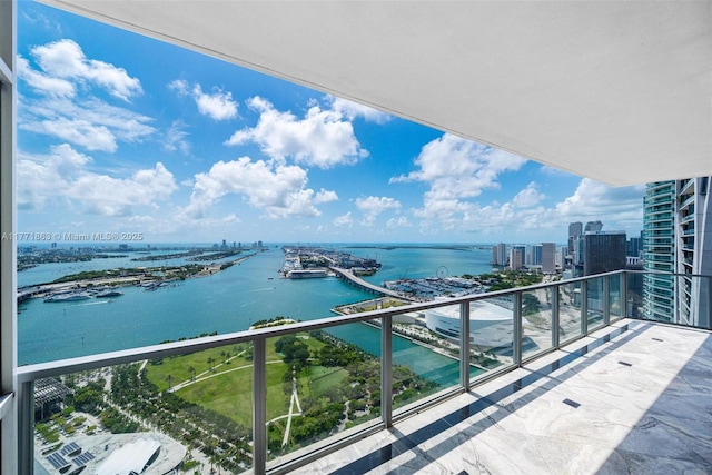 1100 Biscayne Blvd Unit 4901, Miami, FL 33132 - balcony featuring a water view and a view of city