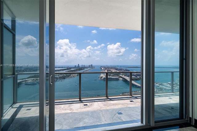 1100 Biscayne Blvd Unit 4901, Miami, FL 33132 - balcony featuring a water view
