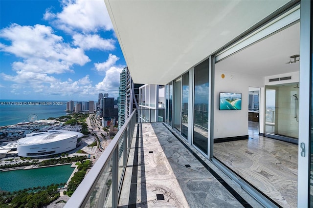 1100 Biscayne Blvd Unit 4901, Miami, FL 33132 - balcony with a water view and a city view
